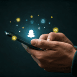 alt_text: Osoba z telefonem w jasnym otoczeniu korzystająca z Snapchata, pokazująca sposoby odbudowy dni.